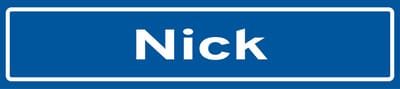 Fotofabriek Straatnaambord Nick | Straatnaambord met naam | Cadeau Nick