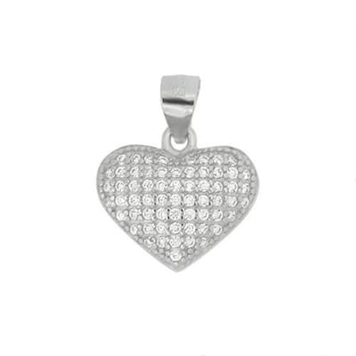 Blinx Jewels Zilveren Hanger Hartje Steentjes Zirkonia