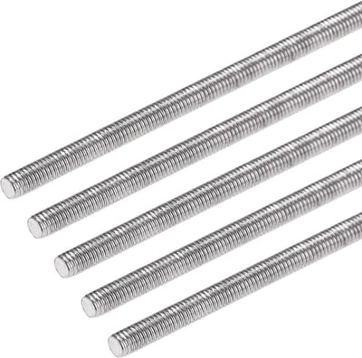 Draadstang M12 - Schroefstang RVS - Montage Bevestiging - Roestvrij Staal 304 - 5 Stuks 80mm - Zilverkleurig