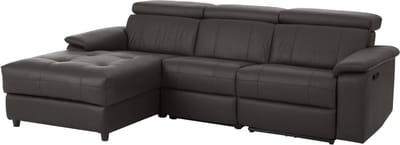 Tanaro-Chaiselong - 3-zits Links - Bruin PU