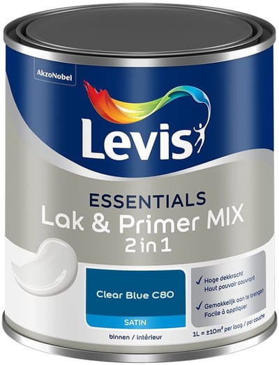 Levis - Essentials Lak & Primer Mix - Clear Blue C80 - Mengverf - 1 L
