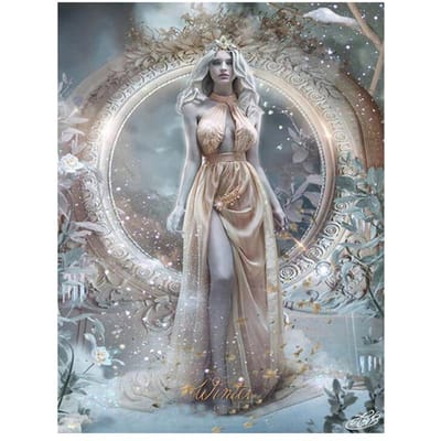 Diamond Painting Elf Fee Engel Vol Ronde Strass Boor Diamant Borduurwerk Mozaïek Huisdecoratie 20X30CM gray