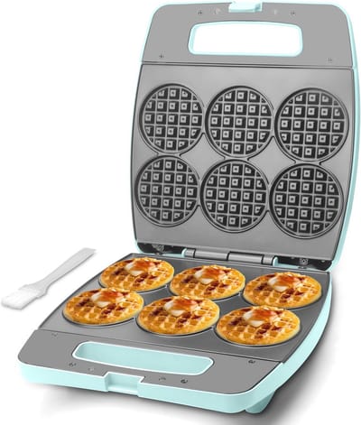 Multi Mini Wafel Maker - Kleine Wafels Voor Ontbijt, Brunch, Feestjes en Evenementen
