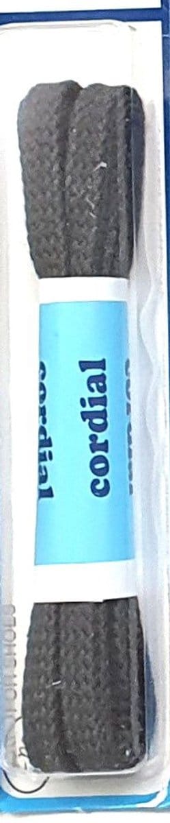 Cordial - Schoenveters - donkergrijs plat - veterlengte 70 cm 4-6 gaatjes