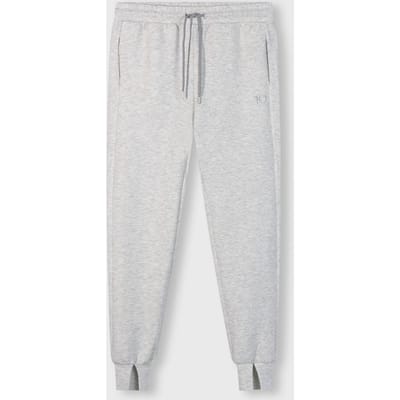 10DAYS Soft Scuba Cuff Jogger White Grey Melee Size: S | Sweatpants Outlet | Dames | Grijs
