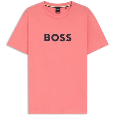 Boss Heren Hbw Logo T-Shirt (Helder Roze)