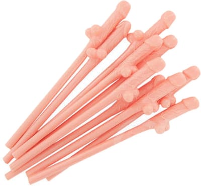 Go Go Gadget - Herbruikbare Piemel Rietjes - 8 Stuks - Voor een Vrolijk Vrijgezellenfeest - Penis Decoratie