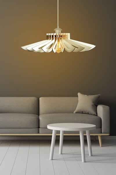 Asir - Kroonluchter - Wit - 68 x 50 x 68