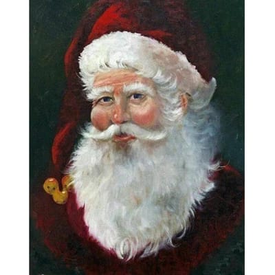 5D Diamant Schilderij Kerstman Volledige Ronde Boor Kerst Decoraties Kruissteek 20X30CM gray