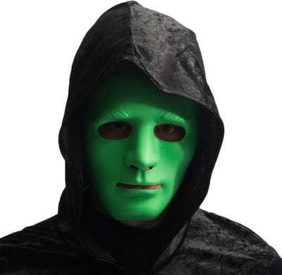 Partychimp Gezichtsmasker Mysterieus Halloween Masker Voor Bij Halloween Kostuum Volwassenen Carnavalskleding Heren Carnavalskleding Dames Carnaval Accessoires Carnaval - Groen