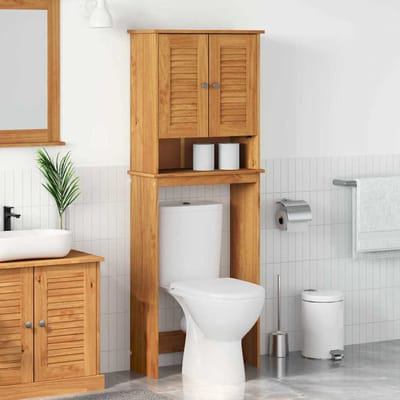 vidaXL - Toiletkast - VIGO - Bruin - en - Honingbruin - 60 - x - 27 - x - 161 - cm