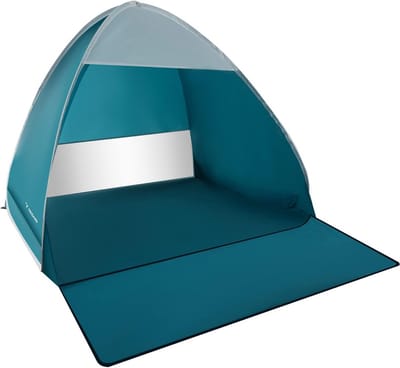 Pop-up Strandtent voor 2 Personen - 150 x 120 x 110 cm - Wind- en UV-bescherming 30+ - Blauw