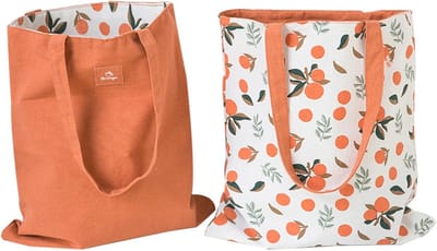 Omkeerbare Katoenen Canvas Boodschappentas voor Vrouwen en Kinderen - Multifunctionele Herbruikbare Schoudertas - Duurzaam en Luchtig