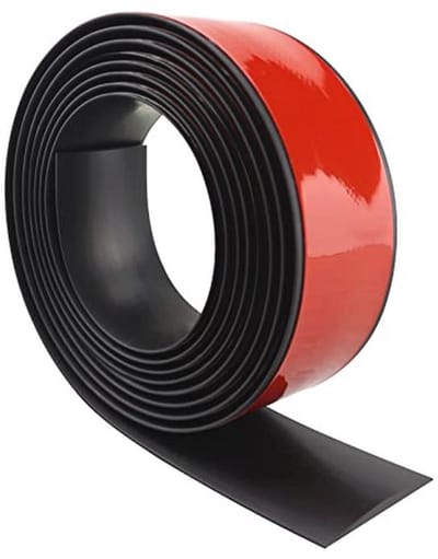 Zelfklevend Overgangsprofiel voor Vloeren - Plat Vinyl Afdekstrip (200 x 5 cm, Zwart)