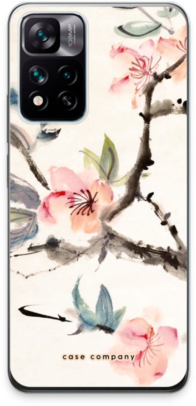 Case Company® - Hoesje geschikt voor Xiaomi 11i hoesje - Japanse bloemen - Soft Cover Telefoonhoesje - Bescherming aan alle Kanten en Schermrand