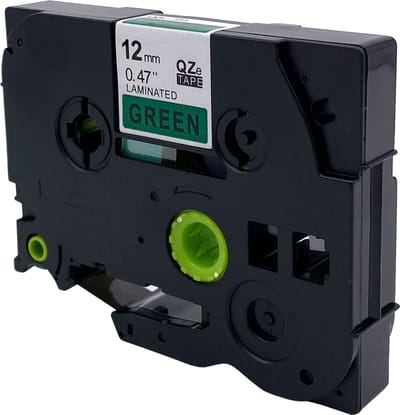 DULA Brother Compatible label tape- Tze-731 - 1 cassette - Brother P-Touch - Zwart op groen - 12mm x 8m