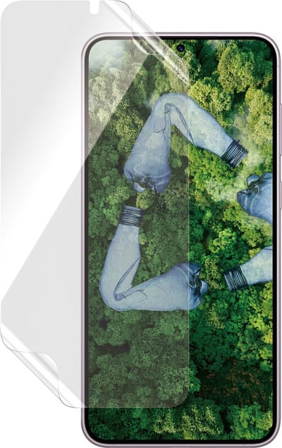 PanzerGlass Matrix Hybrid Geschikt voor Samsung Galaxy S23 Plus - Display Folie Antibacterieel - Gerecycled Plastic - Compatibel met Fingerprint - Case Friendly