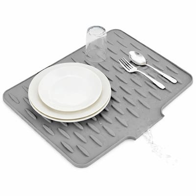 Dailygoods- Afdruipmat Siliconen 40x32cm - Antislip Droogmat - Hittebestendig - Snelle Waterafvoer - Onderzetter - Makkelijk Schoon te Maken