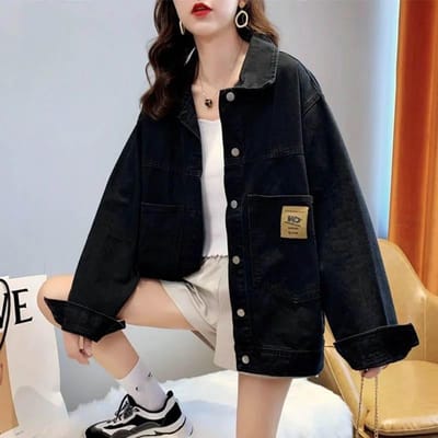 Middellange Denim Jas Dames Lente en Herfst Veelzijdig Internet Celebrity Losse Koreaanse Versie BF Cardigan Jassen Ins Trend XL