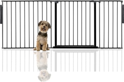 Bettacare Hondenhek Meerdere Panelen, Tot 200cm Breed, Zwart, 70cm H