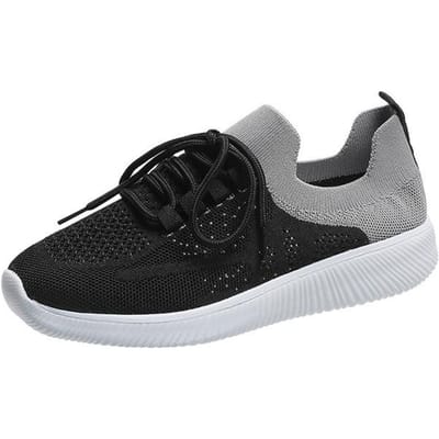 Baskets de sport décontractées en maille respirante pour femmes, nouvelles chaussures de sport à lacets de couleurs mélangées pour printemps et été, taille 35 à 42 37 black