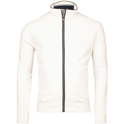 Baileys Vest Sweat Cardigan Zip Fine Piqué Marshmallow / male