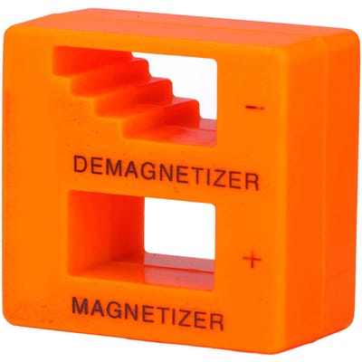 Magnetiseerder Demagnetiseerder ABS Draagbaar Gereedschap voor Schroevendraaierbit Schroef Moer Pincet Oranje