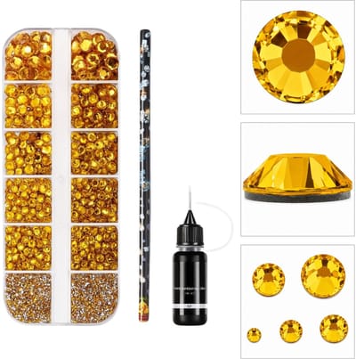 Goodbitz® - Rhinestones - 3-delig - Rhinestones steentjes - Strasssteentjes - Steentjes decoratief - Steentjes nagels - Plak diamantjes - Plaksteentjes