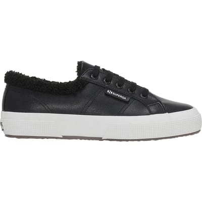 Superga Unisex 2750 Vegan Leren Sportschoenen voor Volwassenen (Zwart)