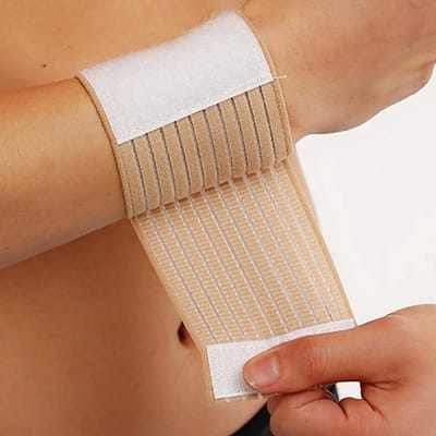 Scoby - Polsband - Sportband - Wrist Strap - Verstelbaar - Klittenband - 20x8 cm - Beige