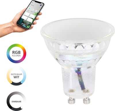 EGLO connect.z Smart LED Lamp - GU10 - Ø 5 cm - Instelbaar RGB & wit licht - Dimbaar - Zigbee