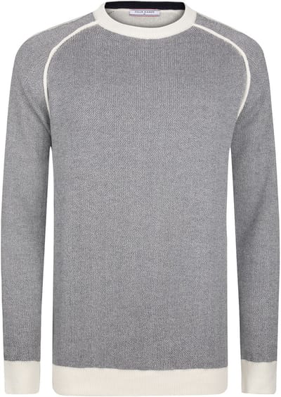 Felix Hardy Ronde Hals Trui - Pullover - Sweater - %100 Katoen Heren Ecru - 2Xl