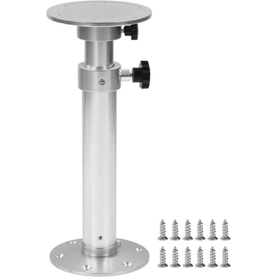 Pied de table piédestal 445?690mm Réglable Rotation à 360 degrés Alliage d'aluminium pour RV Bateau Yacht Maison