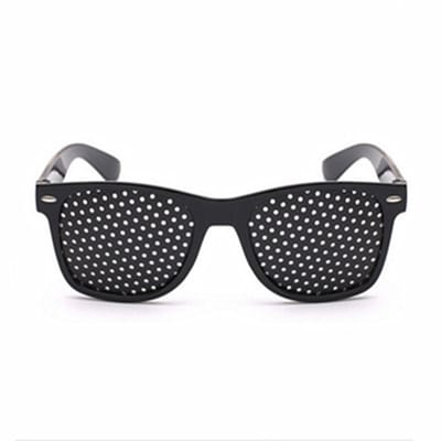 Rasterbril - Rasterbril gaatjesbril - Pinhole glasses bril - Oogtraining – Gaatjesbril – Pinhole glasses – Gezichtsvermogen - Oogcorrectie - Bij vermoeidheid – Zwart - LOUZIR