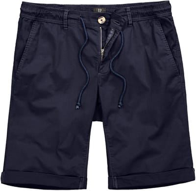 JP 1880 - Heren - Chinobermuda met een licht gewicht FLEXNAMIC® Regular Fit - Navy blauw - Maat 70