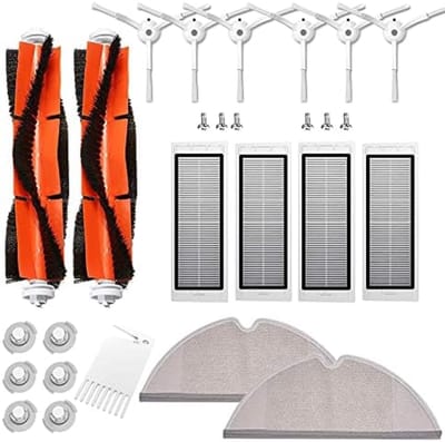 27-delige Onderhoudsset voor voor Xiaomi Roborock S50 S51 S55 S5 max S6 S60 S65 - HEPA-filters, Hoofdborstels, Zijborstels, Wisdoeken en Accessoires - Universele Compatibiliteit