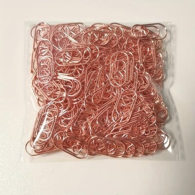 50 stuks Schattige Hartvormige Paperclips Kleine Gekleurde Paperclips Kantoor Decoratie Paperclips Gekleurde Paperclips Rose Goud 50PCS brown