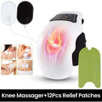 Elektrische Knie Massager met Infrarood Warmte en Vibratie Kniepijn Verlichting voor Verlichten Gewrichtspijn Stijfheid Cadeau voor Ouders
