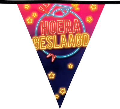 Boland - PE vlaggenlijn 'Hoera geslaagd' - Geen thema - Feestversiering