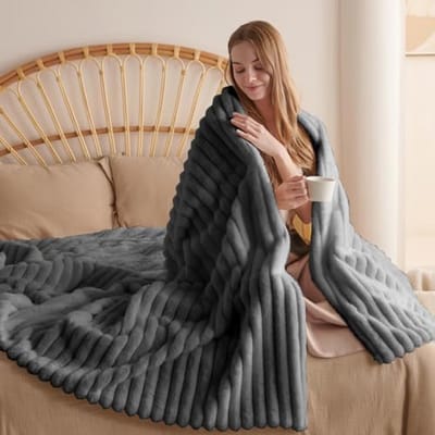 Superzachte en Warme Flanellen Pluche Deken - Dikke Pluizige Couchdeken voor Bank en Bed