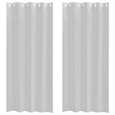vidaXL Voile Gordijn 2 st Lichtgrijs 225 x 140 cm Polyester