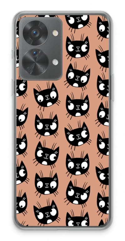 Case Company® - Hoesje geschikt voor OnePlus Nord 2T hoesje - Kat - Soft Cover Telefoonhoesje - Bescherming aan alle Kanten en Schermrand