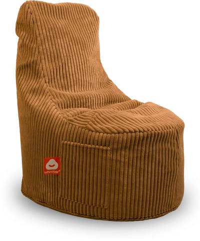 Whoober Nice – Stoel Zitzak – Donkerbruin dik ribfluweel – Comfortabel & Duurzaam