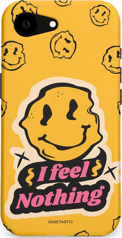 Casetastic hoesje geschikt voor Apple iPhone 16e / Apple iPhone 17e - MagSafe - Dubbellaagse bescherming - Alles is niks - Fashion Case - Okergeel Zwart Zand