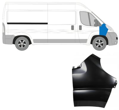 Voorste spatbord voor Peugeot Boxer 2006-2014 / Rechts