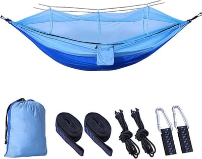 Kampeerhangmat - Net hangmat - Buiten ontspannen - Ultralicht parachute nylon - 260 x 140 cm - One Color