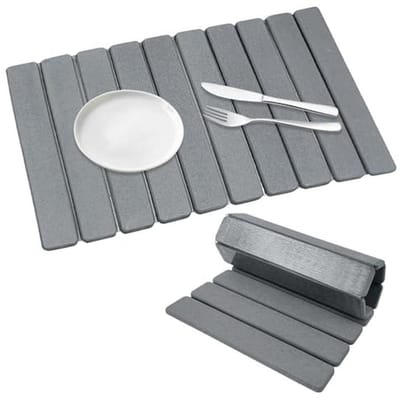 Afvoermat 60x40 cm - Kiezelgur - Donkergrijs - Houdt servies hygiënisch en droog - ShopVlot