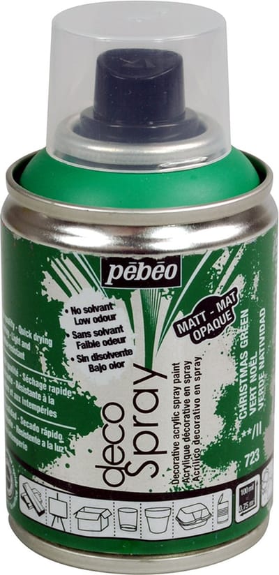 Verf Kerstmisgroen- acryl mat in spuitbus - 100 ml - Pébéo