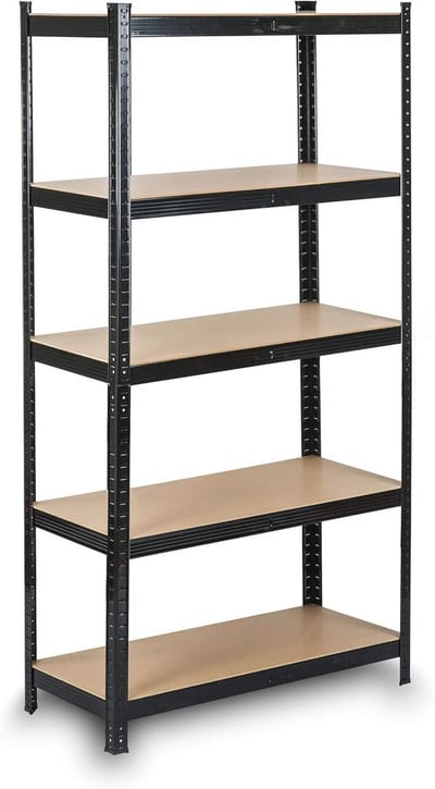 Opbergrek 2-in-1 150 x 75 x 30 cm met 5 planken en maximale belasting 500 kg