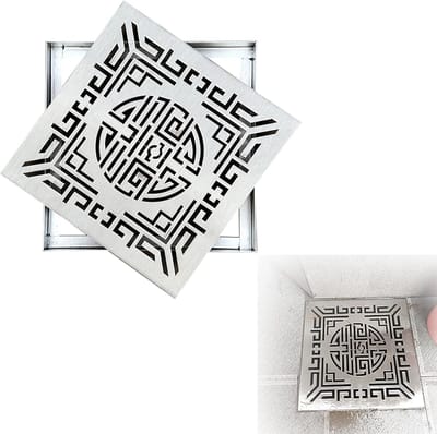 Afvoerrooster Vierkant - Putdeksel Metaal - Buiten Drainage - Roestvrij Staal 304 - 15x15cm - Zilver